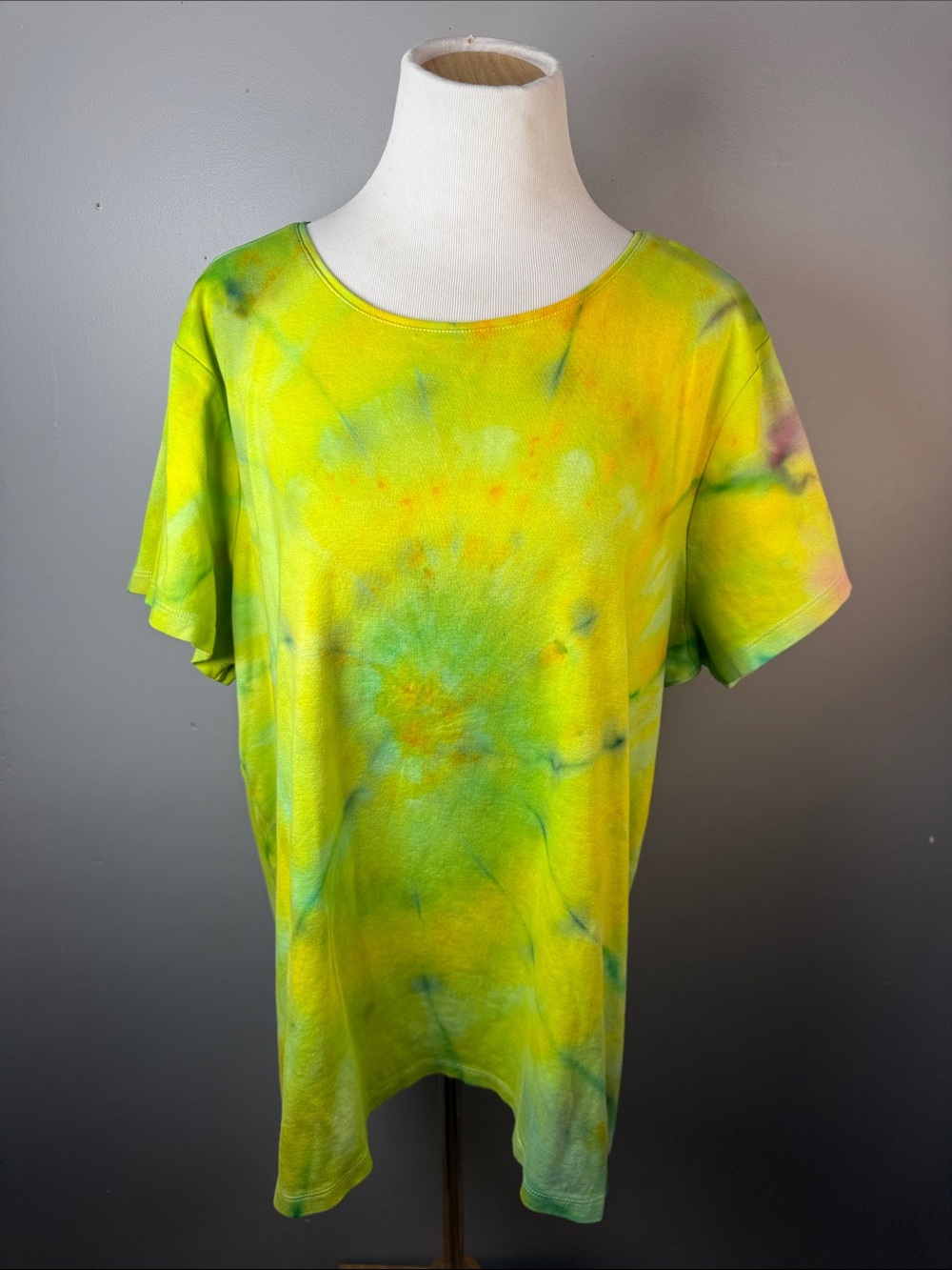 Bright Yellow Tie-Dye Short Sleeve Tee - Women's